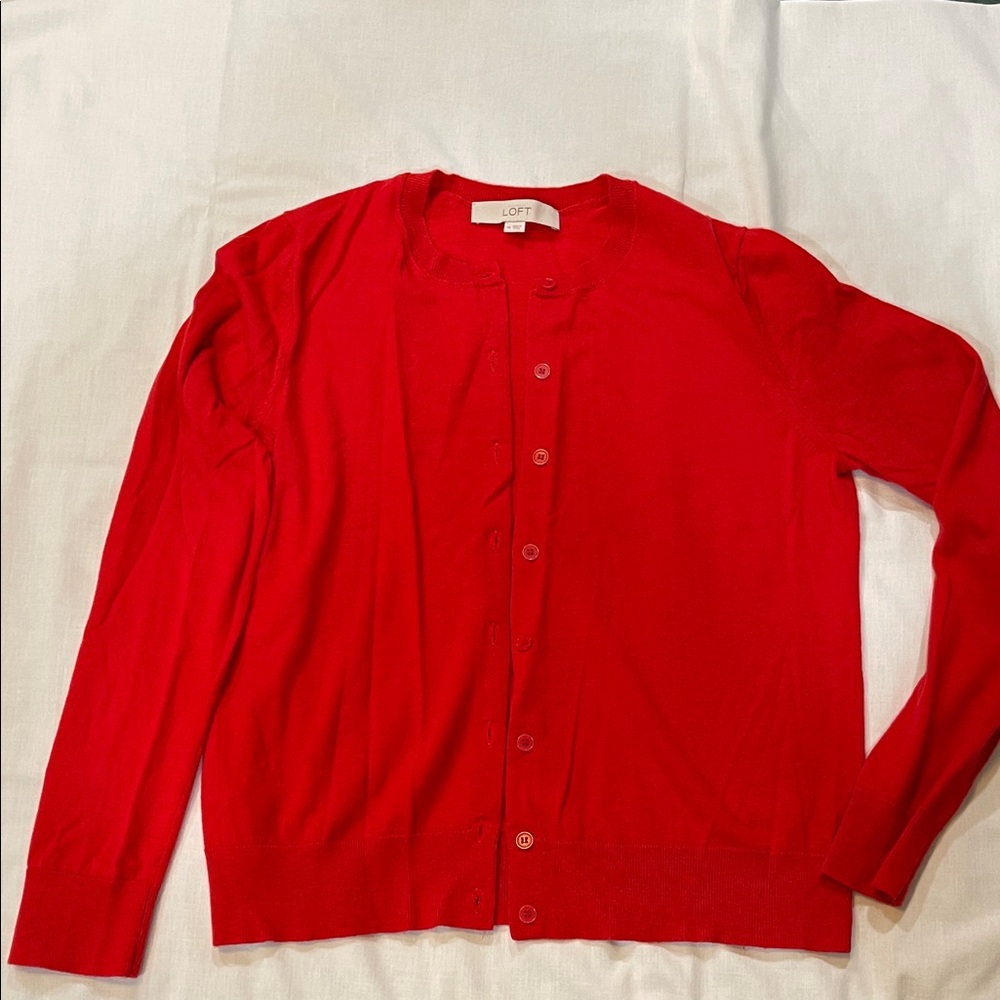 LOFT Vibrant Red Women's Cardigan
